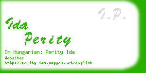 ida perity business card